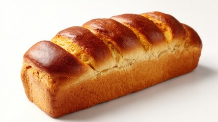 Freshly baked loaf of bread with a golden-brown crust and soft interior.