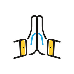 Multi color icon for please