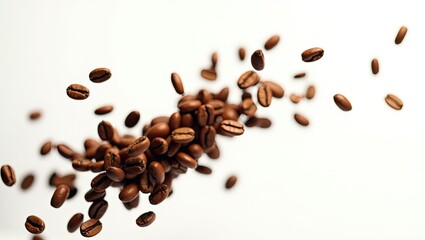 Obraz premium coffee beans on white background