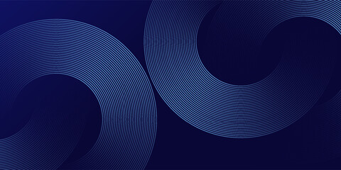 Abstract blue glowing geometric lines modern shiny blue circle lines pattern. Suit for cover,  banner, brochure