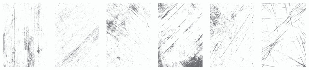 Ripped paper and distressed overlay texture set with grainy stamp effects, photo card backgrounds, grunge frames, and aged vintage surfaces

