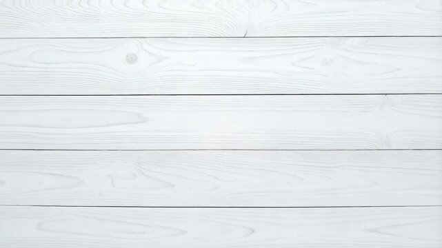 Close-up of painted white wood planks forming a simple wooden texture background with horizontal lines and visible wood grain detail