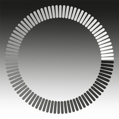 Circular loading bar. Progress status indicator. Gradient ring symbol. Vector interface element.