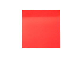 Red sticky note isolated on transparent background
