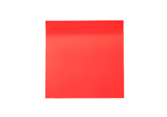 Red sticky note isolated on transparent background
