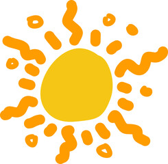 Summer Sun Hand Drawn