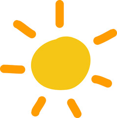 Summer Sun Hand Drawn