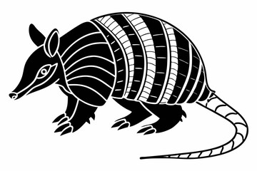 armadillo sihouette black vector