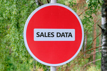 The SALES DATA concept phrase. Business concept. A place to copy. Financial analysis or business...