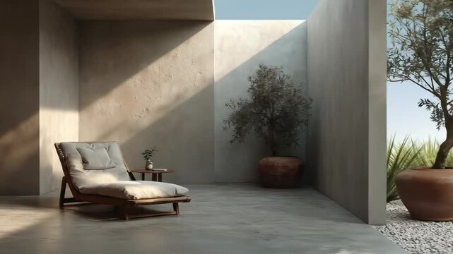Modern air purifier with sunlit patio.