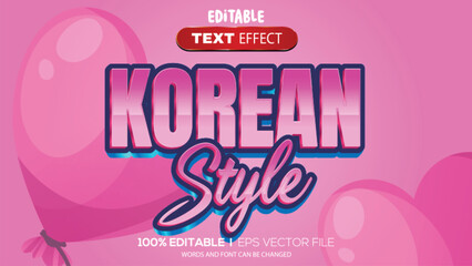 3d text effect korean