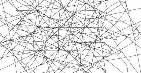 Chaotic Black Line Pattern