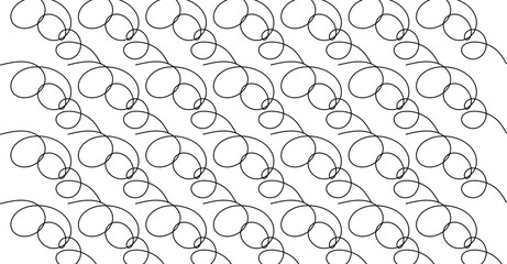 Overlapping Circular Black Line Pattern