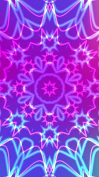 Psychedelic glowing purple pattern with continuous motion