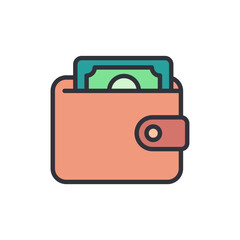 Wallet With Currency Symbolizing Financial Wealth And Economic Stability