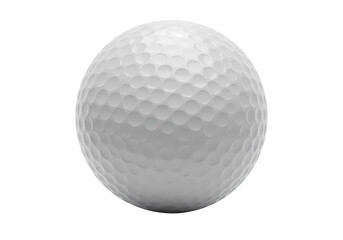 Golf Ball: Close-Up View of a Pristine White Golf Ball on white background