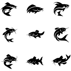 A clean and modern set of simple sea fish icons designed for websites and others