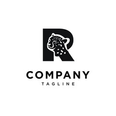 Letter R Cheetah Logo Icon Vector