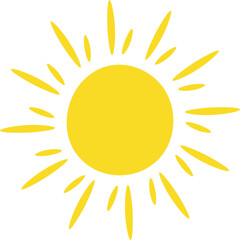 Summer Sun Hand Drawn