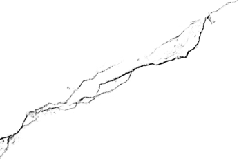 One big crack isolated transparent background png macro