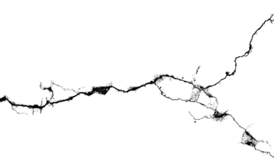 One big crack isolated transparent background png macro