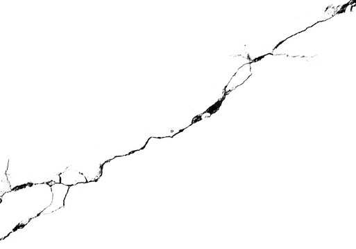 One big crack isolated transparent background png macro