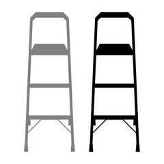 Aluminum Foldable Step Stool vector illustration 