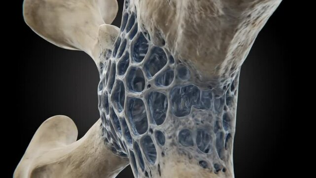 Detailed illustration of complex bone structure high resolution medical image