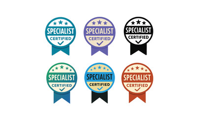 Certified Specialist Badges Six Color Variations