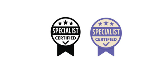 Certified Specialist Badge, Black and Purple Versions