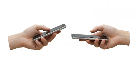 Fototapeta premium Two Hands Holding Smartphone