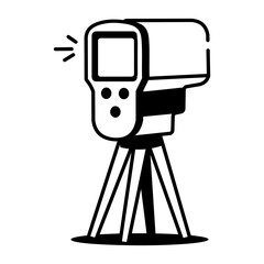 A drawing style icon showing speed gun
