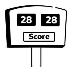 A doodle style icon of scoreboard
