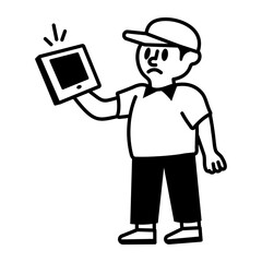 A doodle style icon of stadium lights
