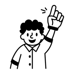 A sketchy style icon of cheering
