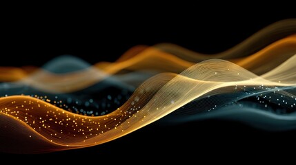 Waves of light in motion creating an abstract design with vibrant colors and smooth textures