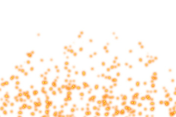 Fire sparks isolated on transparent background. Glowing fire embers and particles. Orange glitter sparks flying upward. Hot burning flame particles effect. Design elements for overlay and compositing.