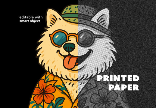 Printed Paper Photo Effect