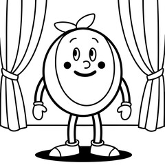 Round Character Boingo Minimalist Cartoon Art