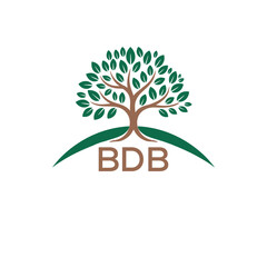 Initial BDB Letter Linked Logo for business and company identity. Modern BDB Letter Logo Vector Template with modern trendy golden logo.

