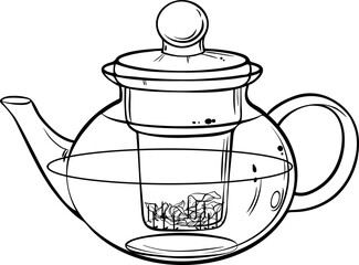 Teapot  isolated for Design and Decoration