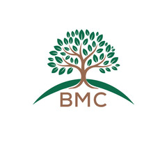 Obraz premium Initial BMC Letter Linked Logo for business and company identity. Modern BMC Letter Logo Vector Template with modern trendy golden logo. 