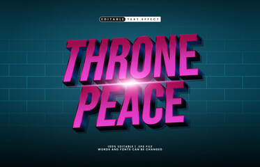 throne peace editable text effect with a knight and king text effect