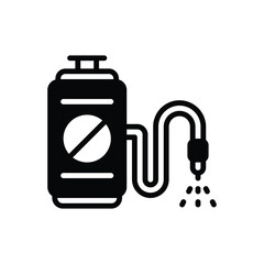 Black solid icon for pesticide