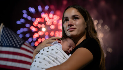 First Independence Day: Mother and Baby