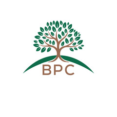 Initial BPC Letter Linked Logo for business and company identity. Modern BPC Letter Logo Vector Template with modern trendy golden logo.
