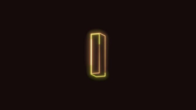 Alphabet l Neon Text Seamless Loop 4K (Black Background) | Animated Promotional Typography for Video Editing