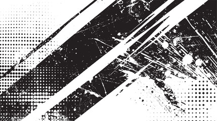 Abstract brushstrokes in black and white Grunge Paint stripe . Vector brush Stroke . Distressed banner
