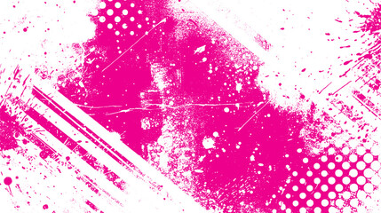 Abstract grunge background vector illustration Vector pink style paintbrush grunge with halftone dots pattern texture 