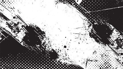 Abstract brushstrokes in black and white Grunge Paint stripe . Vector brush Stroke . Distressed banner

